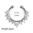 thumbnail image 4 of QIQUWOHUL Nose Rings Hoops C-shaped Point Drill Nose Rings Nose Ring False Nose Nail Fake Nose Piercings Fashion Nose Jewelry, 4 of 4