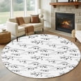 thumbnail image 2 of Vintage Dinosaur Round Area Rugs Collection 6', Primitive Animals Wildlife Hand-painting Non Slip Indoor Circular Throw Runner Rug Floor Mat Carpet for Living Room Dining Table Bedroom Nursery, 2 of 9