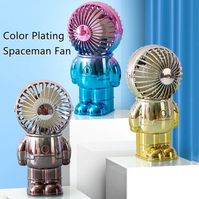 Mini USB Handheld Fan Cute Astronaut Ultra Quiet Fans for Home Office Bedroom Summer Portable Cooler