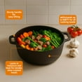 thumbnail image 3 of 2-in-1 Pre-Seasoned Cast Iron Dutch Oven with Skillet Lid - 5 Quart Black Cookware for Baking, Casserole, and Slow Cooking, 3 of 5