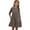 Khaki, variant on HaiMao Big Girls Long Sleeve Spring Fall Dresses with Pockets Ribbed Knit Casual Crew Neck Knee Length Sweater Dress Khaki 13 Years
