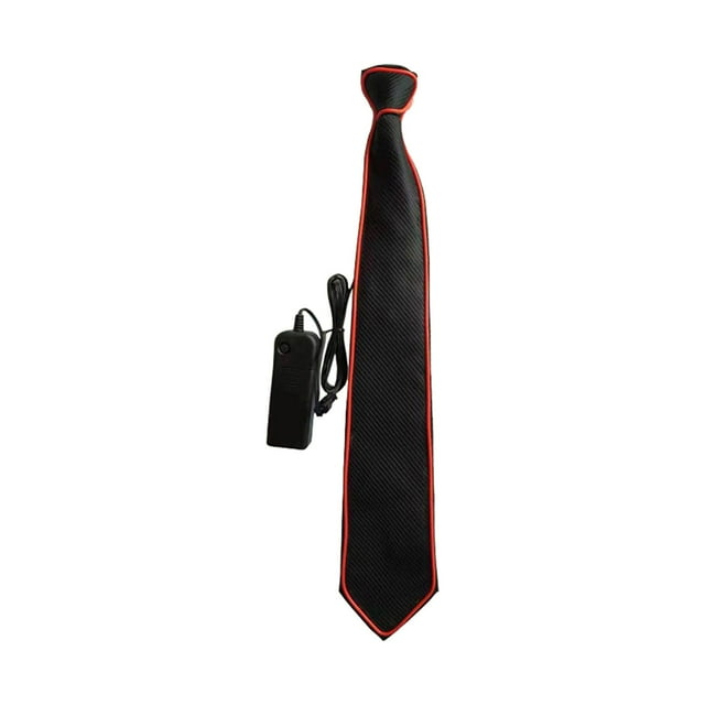 BELOVING Accessoire de Costume Amusant pour Homme à DEL 40cm x 7cm The Dark Cadeaux Lumineux Luisant Cravate Rouge