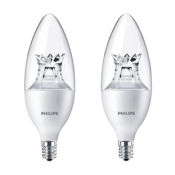 Philips Dimmable Chaud Blanc E12 Candélabre 40W Remplacement LED Ampoule (2 Pack)