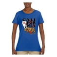 thumbnail image 2 of California Republic Cali Bear Pop Culture Womens Graphic T-Shirt, Royal, Large, 2 of 3