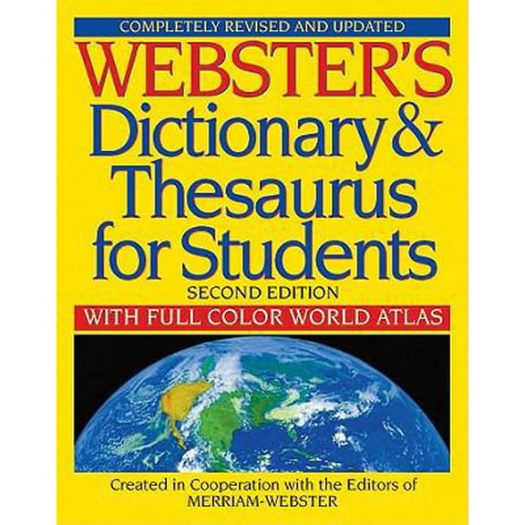 Pre-Owned Webster's Dictionary & Thesaurus for Students: With Full Color World Atlas (Revised, Updated) (Paperback)