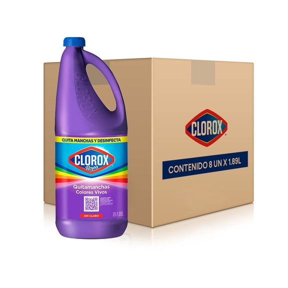 Quitamanchas Clorox Colores Vivos 1,8lt 8pzas