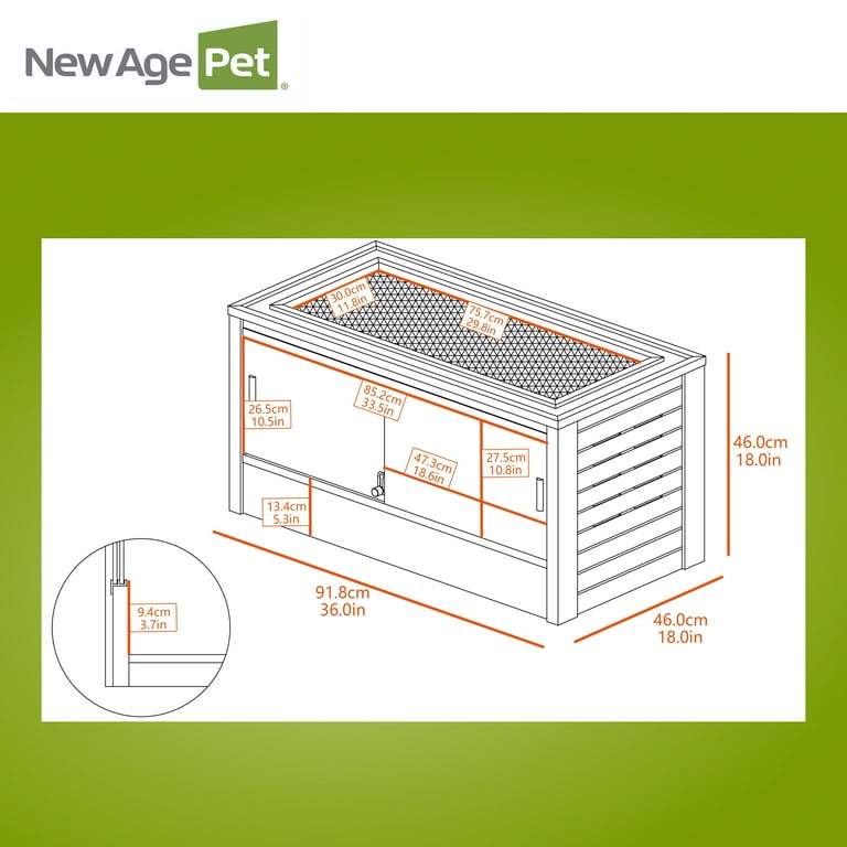 New Age Pet ECOFLEX 36 in. Mojave Reptile Habitat Lounge - Animal