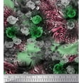thumbnail image 1 of Soimoi Cotton Duck Fabric Leopard Skin,Dahlia & Rose Flower Print Fabric by The Yard 56 Inch Wide, 1 of 1