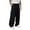 Black, variant on Mens Wide Leg Trousers Loose Fit Pleated Front Casual Pants Relaxed Fit Straight Leg Trousers for Daily Wear