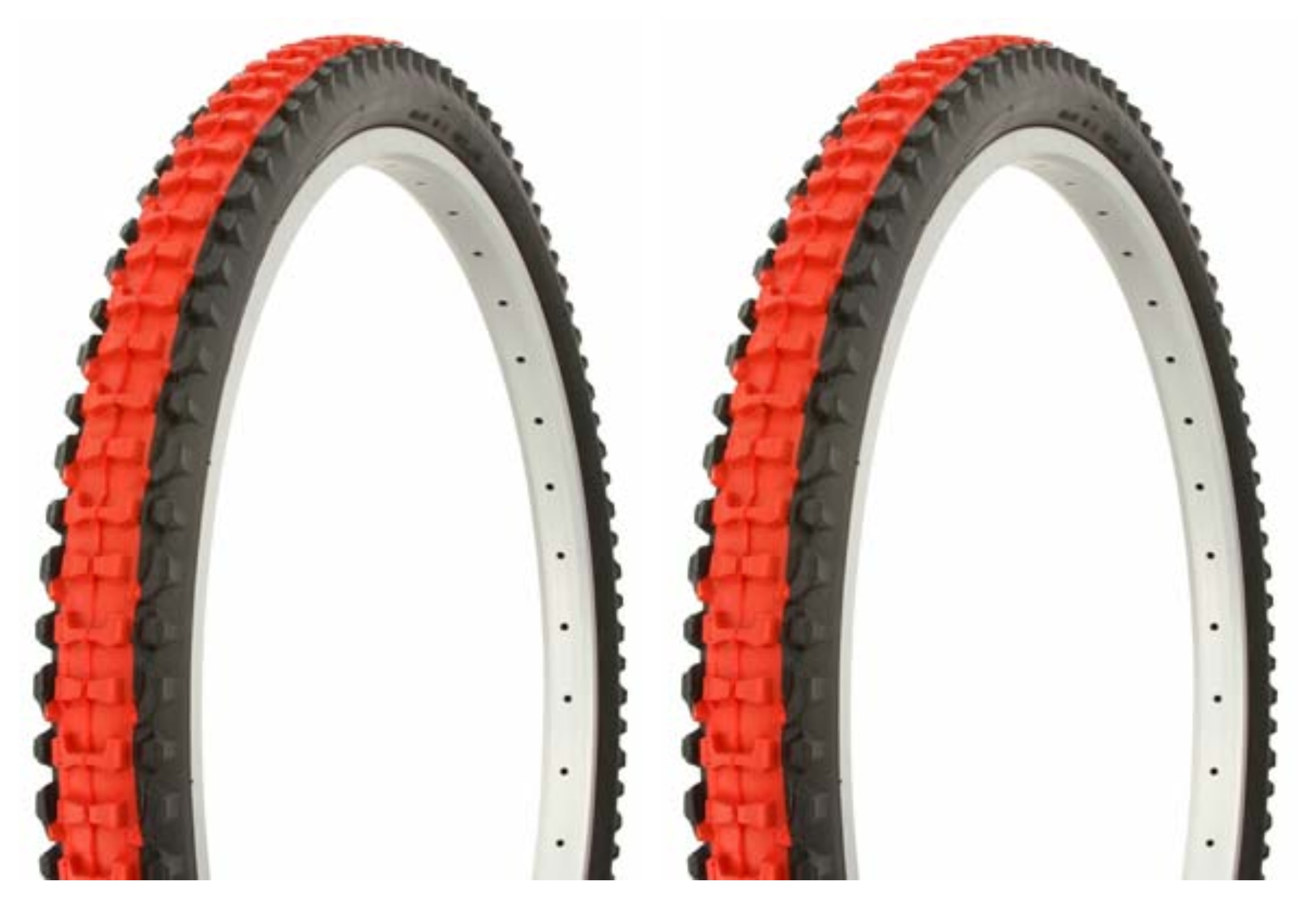 Tire set. 2 Tires. Two Tires Duro 26" x 2.10" Black Shoulder/Red Center