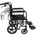 thumbnail image 2 of ProBasics Aluminum Transport Wheelchair with 12" Rear Wheel for Smoother Ride, 300 lb Weight Capacity, 2 of 7