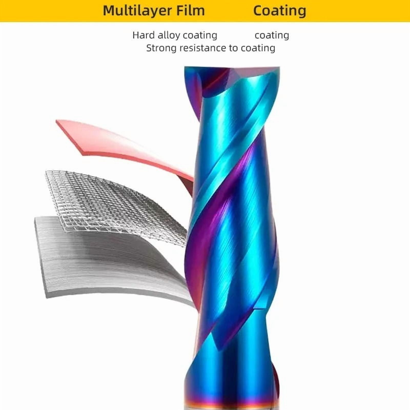 End Mill 2F Solid Carbide 2 Flutes Slot Milling Cutter Machining Metal Aluminum Steel Wood 55HRC Cutting Tool 1mm~20mm ,Great Multi-Purpose Application