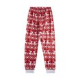 thumbnail image 6 of Franhais Christmas Family Pajamas Set, Deer Print Long Sleeve Round Collar T-shirt+Trousers/Romper, 6 of 10