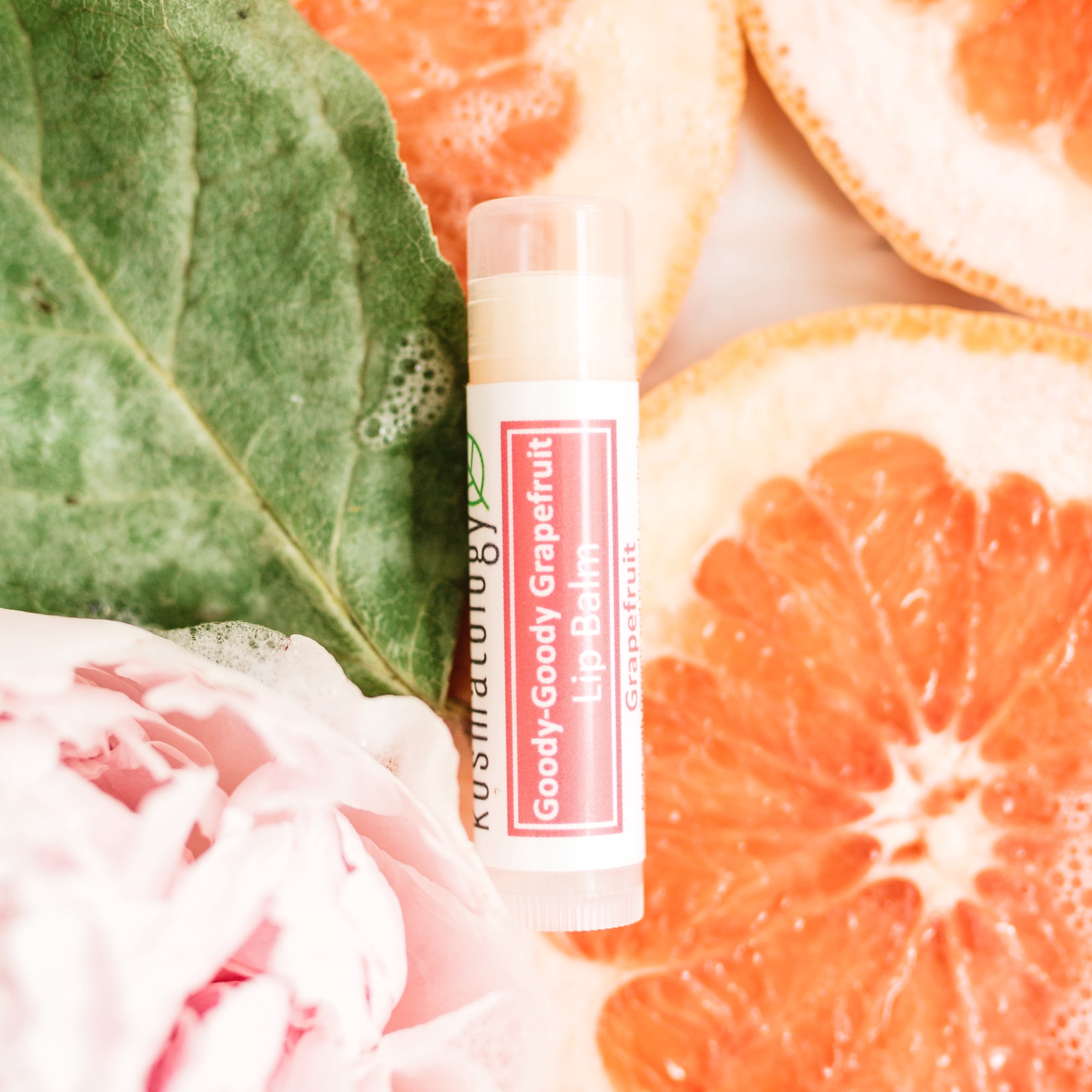 Kosmatology® Organic Grapefruit Lip Balm - Goody Goody Grapefruit 4 Pack | Beeswax Free | Vegan | 100% Natural Moisturizer for Cracked & Dry Lips
