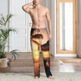 thumbnail image 2 of Pofeuu Hawaiian Sunset Beach Print Men's Pajama Pants, Soft Lounge Pajama Pants with big pockets for Men Plaid Pj Bottoms-X-Large, 2 of 6