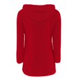 thumbnail image 5 of UACY Girls Fuzzy Fleece Sherpa Pullover Hoodie Sweatshirt V Neck Solid Color Fluffy Coat Pockets Cozy Warm Winter Outwear Kids Clothes (Red, 15-16 Years), 5 of 5