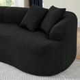 thumbnail image 5 of Sofa in Lamb's Wool Fabric, Modern Minimalist Style, Compressed (No Assembly Required), Comfy for Living Room & Bedroom - Black, 5 of 9