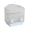YML 3/8" Bar Spacing Shall Top Small Bird Cage with Large Swing Out Door - White