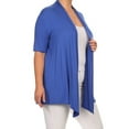 thumbnail image 2 of Women's Casual Open Front Short Sleeve Cardigan Lightweight Solid Layering Top, 2 of 5