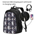 thumbnail image 2 of Balery Sloths Dancing Mochila con carga USB para hombre y mujer - Mochila impermeable y antirrobo para laptop con puerto USB para viajes, trabajo, 2 of 7