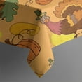 thumbnail image 3 of Happy Thanksgiving Turkey Fall Leaves Pumpkin Rectangle Tablecloth 60"x102",Waterproof Polyester Rectangle Table Cloth, Wipeable Spillproof Polyester Tablecloth for Dining, Camping, Indoor and Outdoor, 3 of 6