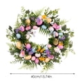 thumbnail image 4 of Easter Wreath 157 Inch Colorful Spring Decorations for Front Door Adorable Egg Wreath with Flowers Holiday for Doorways and Walls*2 Pack, 4 of 7
