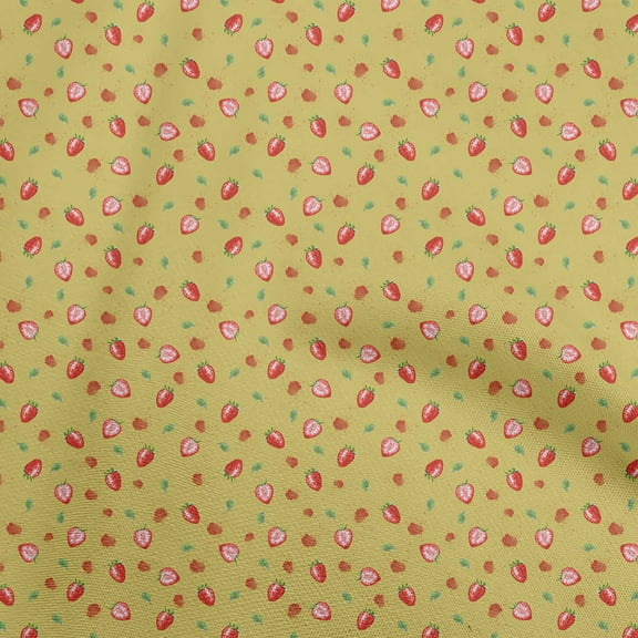 oneOone Viscose Jersey Red Fabric Fruits Fabric For Sewing Printed Craft Fabric By The Yard 60 Inch Wide