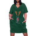 thumbnail image 2 of Feliz Navidad Reno BLITZEN para regalo familiar vestido de bolsillo suelto vestido de noche mujeres vestidos de noche de lujo 2025, 2 of 7