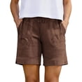 thumbnail image 3 of TaTaai Womens Linen Blend Elastic Waist Shorts with Pockets Loose Casual Beach Bottoms for Summer Daily, 3 of 9