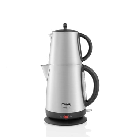 Arzum Silver Stainless Steel Dishwasher Safe Electric Turkish Tea Maker