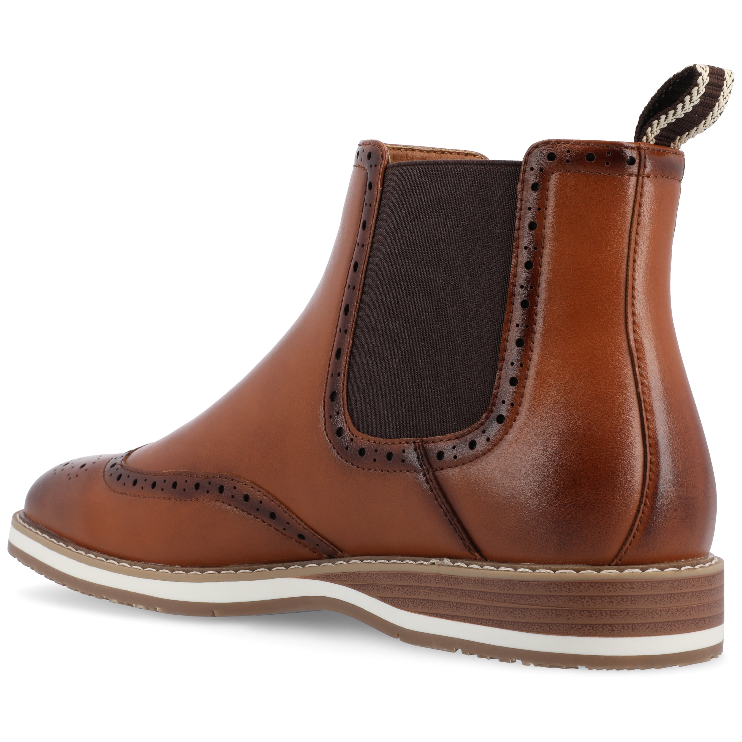 Vance Mens Thorpe Wingtip Slip-on Chelsea Boot