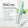 thumbnail image 4 of Refillable Retractable Correction Tape with 2 Extra Refills, White Smooth Pull Out Cute Correction Tape for Office Supplies, 4 PCS, 4 of 6