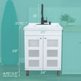 thumbnail image 4 of TEHILA White Utility Sink Laundry Vanity with Black Pull-Down Faucet and Soap Dispenser, 4 of 12