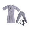 thumbnail image 2 of FashionCha 2 Pieces Miniature Figure Coat Action Figure Clothes Costume Accessory Trench Coat Mid Length Jacket Cloth Material Suitable for Tabletop Gaming Model Dioramas grey, 2 of 8