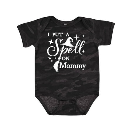

Inktastic I Put a Spell on Mommy Witch Hat and Broom Boys or Girls Baby Bodysuit