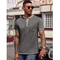 thumbnail image 3 of COOFANDY Mens Henley Short Sleeve Classic Lightweight Tee Shirt 4 Button Fashion Pullover T-Shirts Casual Henley Shirts, 3 of 6