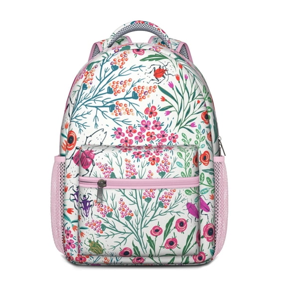 Summer Tropical Floral Backpack - Stylish Lightweight Daypack for Commuters