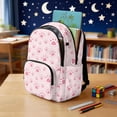 thumbnail image 4 of KUIFORTI Pink Cat Paw Print Kids Backpack Set 4Pcs School Supplies with Lunch Box Pencil Pouch Water Bottle Sleeve for Elementary Primary Middle School Daily Use, 4 of 7