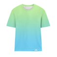 thumbnail image 4 of yunLCZ Women Shirts Women‘s Short Sleeve Gradient Color Fashion Round Neck Casual T Shirt Women's Short Sleeve Shirts, 4 of 4