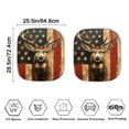 thumbnail image 4 of KUIFORTI American Flag Car Windshield Sun Shade Funny Deer Windshield Cover 2 Pack Foldable Car Sun Shade for SUV Trucks Sedan, Sun Visor Protector Keeps Your Vehicle Cool, 4 of 5