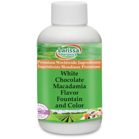 Larissa Veronica White Chocolate Macadamia Flavor Fountain and Color, (White Chocolate Macadamia, 8 oz, 2-Pack, Zin: 528266)