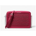 thumbnail image 2 of Michael Kors Women's Jet Set Large Woven Crossbody Bag (DK Raspberry) 35T5STTC3Y-984, 2 of 5