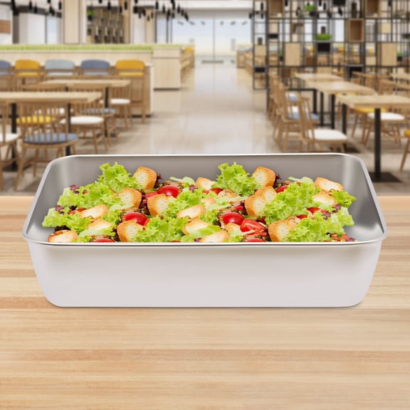 Silver Rectangular Lasagna Pan Stainless Steel 10.04*7.67*2.16 Inch Small Rectangular Baking Roasting