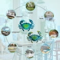 thumbnail image 2 of Decoración de pared de metal con forma de cangrejo con temática oceánica de LIFFY, 25 cm, 2 unidades, 2 of 9