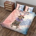 thumbnail image 3 of 4th of July Wirehaired Pointing Griffon Celebrates Independence Day Quilt Bedding Set Dog Lover 1 Blanket Bed Cover 2 Pillowcases - 12010, 3 of 5