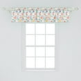 thumbnail image 2 of Ambesonne Spring Window Valance, Scandinavian Meadow Flowers, 54" X 12", White and Multicolor, 2 of 3