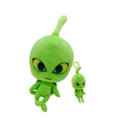 Miraculous Ladybug - Kwami Plush Kit, Mon Ami, 9-Inch Plush with Resin Eyes and Lifesize 5-Inch Stuffed Toy with Matching Backpack Keychain, Toys for Kids - Wayzz