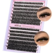 Fluffy Lash Clusters Eyelash Extension Wispy Individual Lashes Extension 280Pcs Cluster Eyelashes Extension for Beginners 9-16MM D Curl Faux Mink Lashes (50D+60D, 0.07D) by Newcally