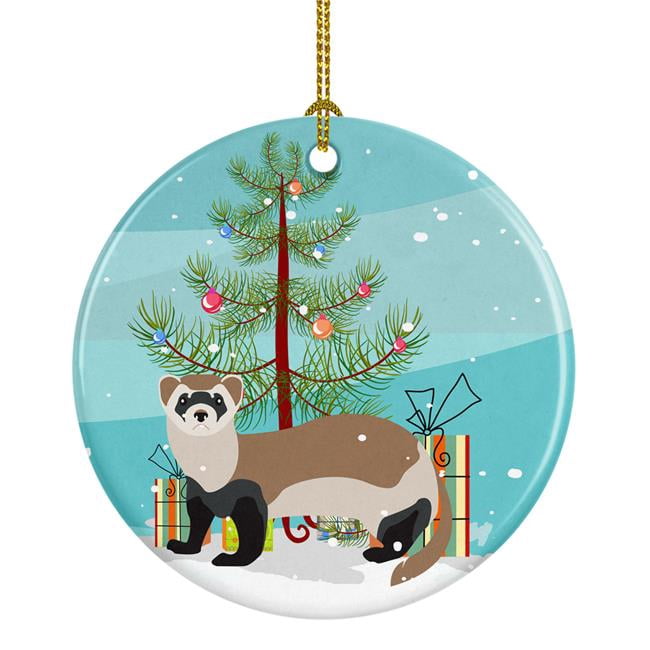 Ferret Ornement en Céramique de Noël