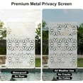 thumbnail image 2 of Metal Privacy Screen for Outdoor Freestanding Privacy Screens, White Patio Metal Fence Panels with Stand, Portable Screens for Outside Deck Balcony Garden and Indoor, 72" H x 44", 2 of 7
